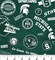 Sykel Enterprises-Michigan State University Cotton Fabric-Michigan State Spartans Home State Cotton Quilting Fabric